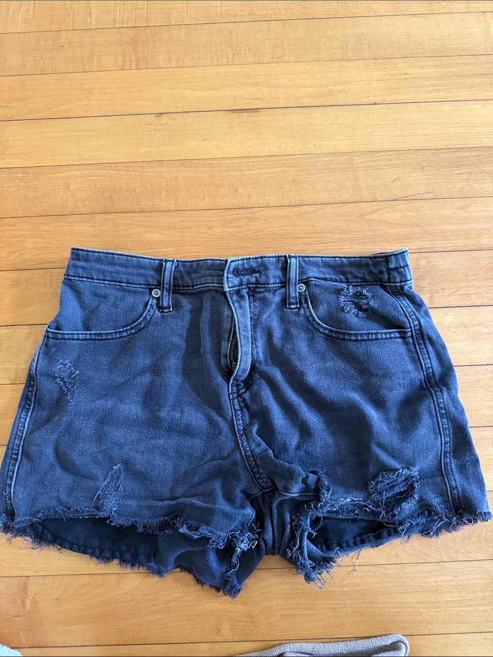 Aerie Black Denim Jean Shorts